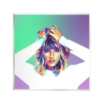 Stupell Industries Pop Musician Woman Abstract Painting Unframed Art Print Wall Art, 12 x 12