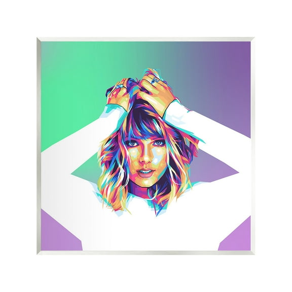 Stupell Industries Pop Musician Woman Abstract Painting Unframed Art Print Wall Art, 12 x 12