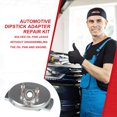 thumbnail image 4 of Kit de reparación de adaptador de varilla de nivel de aceite plateado negro para Ford F450 F550 7.3L Powerstroke, 4 of 9