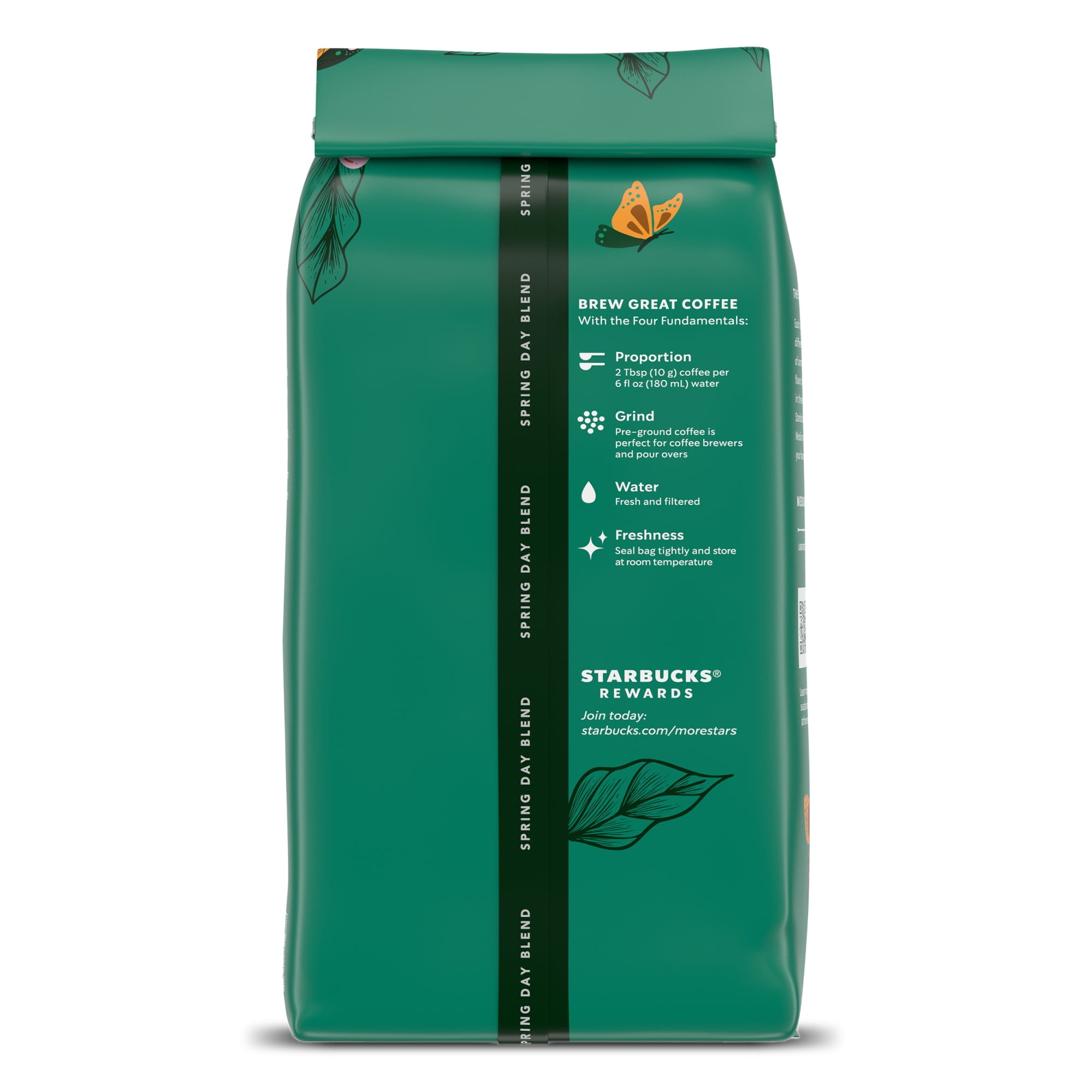 Starbucks Arabica Beans Spring Day Blend, Medium Roast, Ground Coffee, 17 oz