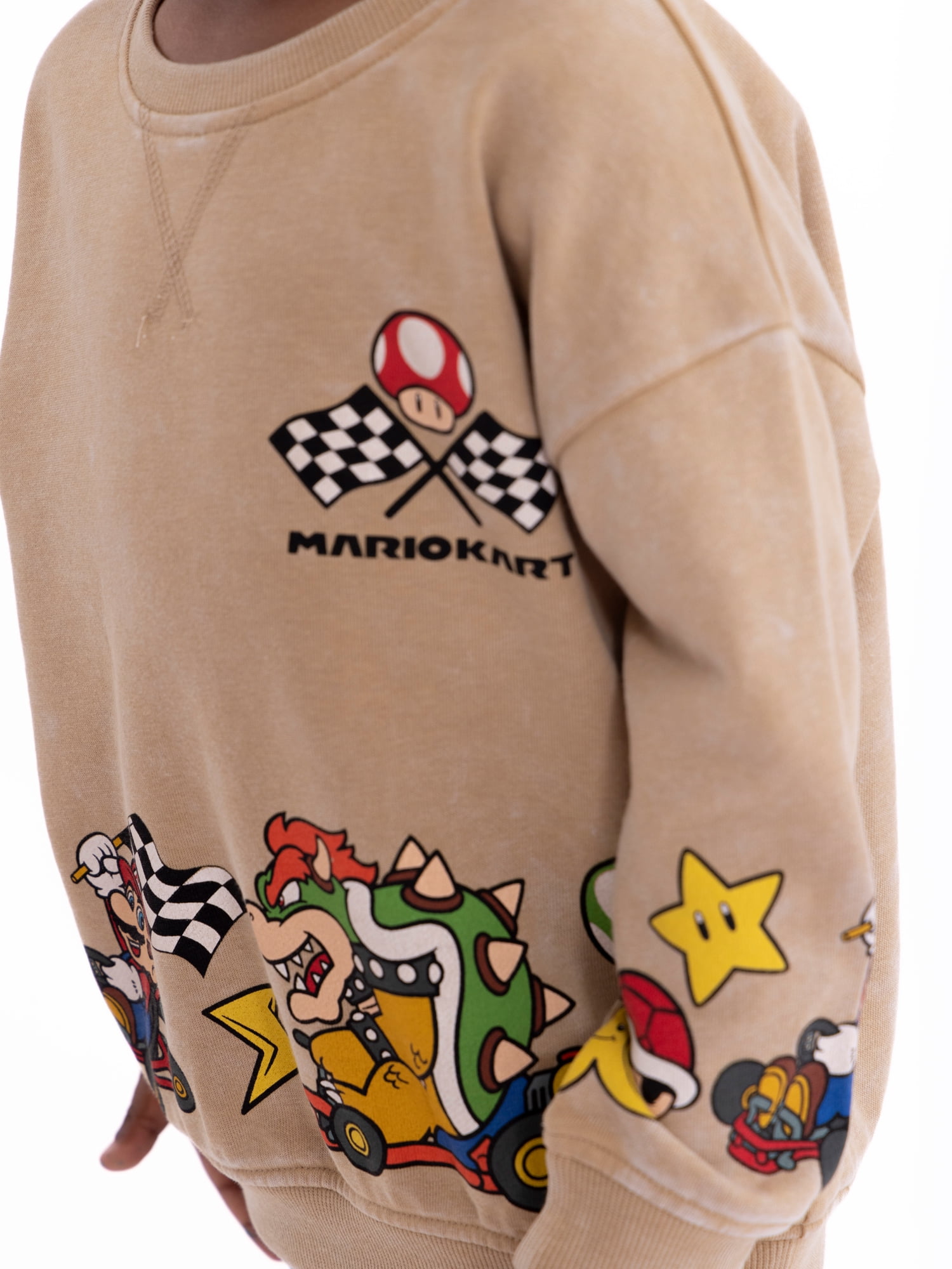 Mario Kart Toddler Boys Pullover Sweatshirt with Long Sleeves, Sizes 12M-5T
