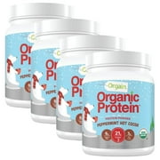 Orgain - Organic Vegan, Non-GMO Plant Based Protein Powder - Peppermint Hot Chocolate (4.08 LB)