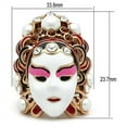 thumbnail image 2 of IP Rose Gold(Ion Plating) Brass Ring with Top Grade Crystal in Clear for Women Style GL163, 2 of 3