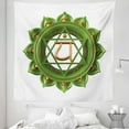 thumbnail image 1 of Green Tapestry, Circular Oriental Style Earth Core Form Balance and Harmony in Cosmos Theme, Fabric Wall Hanging Decor for Bedroom Living Room Dorm, 5 Sizes, Green Brown, by Ambesonne, 1 of 1