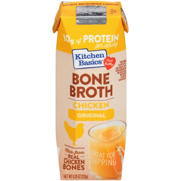 (3 pack) Kitchen Basics Original Chicken Bone Broth, 8.25 oz Walmart