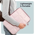 thumbnail image 5 of U Brands Nylon Puffer Laptop Sleeve, 15"L x 10.67"W x 1.77"D, Rose Pink, 5 of 9
