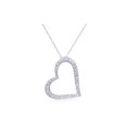 thumbnail image 3 of Pave Diamond Heart Shape Pendant Necklace 10K White Gold, 3 of 3