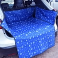thumbnail image 4 of 1pc Large Car Pet Trunk Mat Tarpaulin Waterproof Dog Cat Back Seat Covers Rear Auto Pad Car Protection Blanket (Blue), 4 of 5