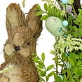 thumbnail image 2 of National Tree Company 16 inch Artificial Easter Wreath Decorated with Wooden Bunny, Blue Flower Blooms, Pastel Eggs, Berries, Indoor or Covered Outdoor Easter Decoration, 2 of 3