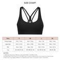 thumbnail image 6 of Bienvenido Yoga Bra Shockproof Push Up Fitness Beautiful Back Athletic Sport Rimless Sport Bra for Women Black M, 6 of 6