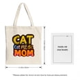 thumbnail image 3 of Stylish Canvas Tote Bag with Vibrant Orange and Pink Splash Design - Perfect for Shopping Travel and Parties, 3 of 4