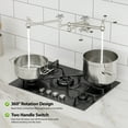 thumbnail image 5 of Wall Mount Brushed Nickel Kitchen Pot Filler Brass and Stainless Steel 360° Rotation Kitchen Stove Faucet, 5 of 8