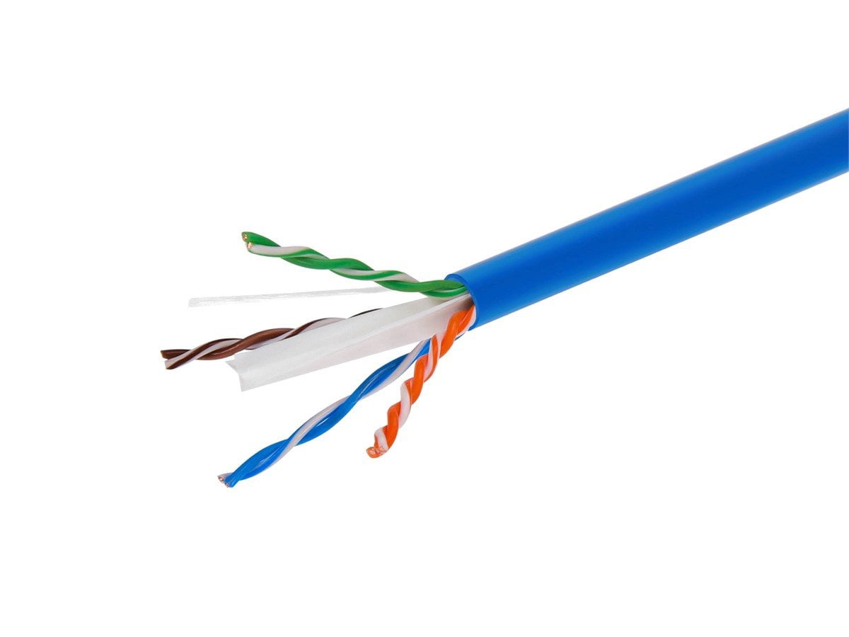 Monoprice Cat6A Ethernet Bulk Cable - 1000 Feet - Blue | Network Internet Cord - Solid, 550Mhz, UTP, CMR, Pure Bare Copper Wire, 10G, 23AWG, No Logo
