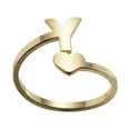 thumbnail image 1 of Fashion 26 English Letter Opening Rings Stainless Steel Girls Love Retro Jewelry, 1 of 9