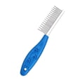 thumbnail image 1 of Methold Cepillo para el pelo para eliminar insectos de mascotas, peine eliminador de insectos de acero inoxidable, mango de PP, herramienta de Aseo de mascotas Azul, 1 of 6