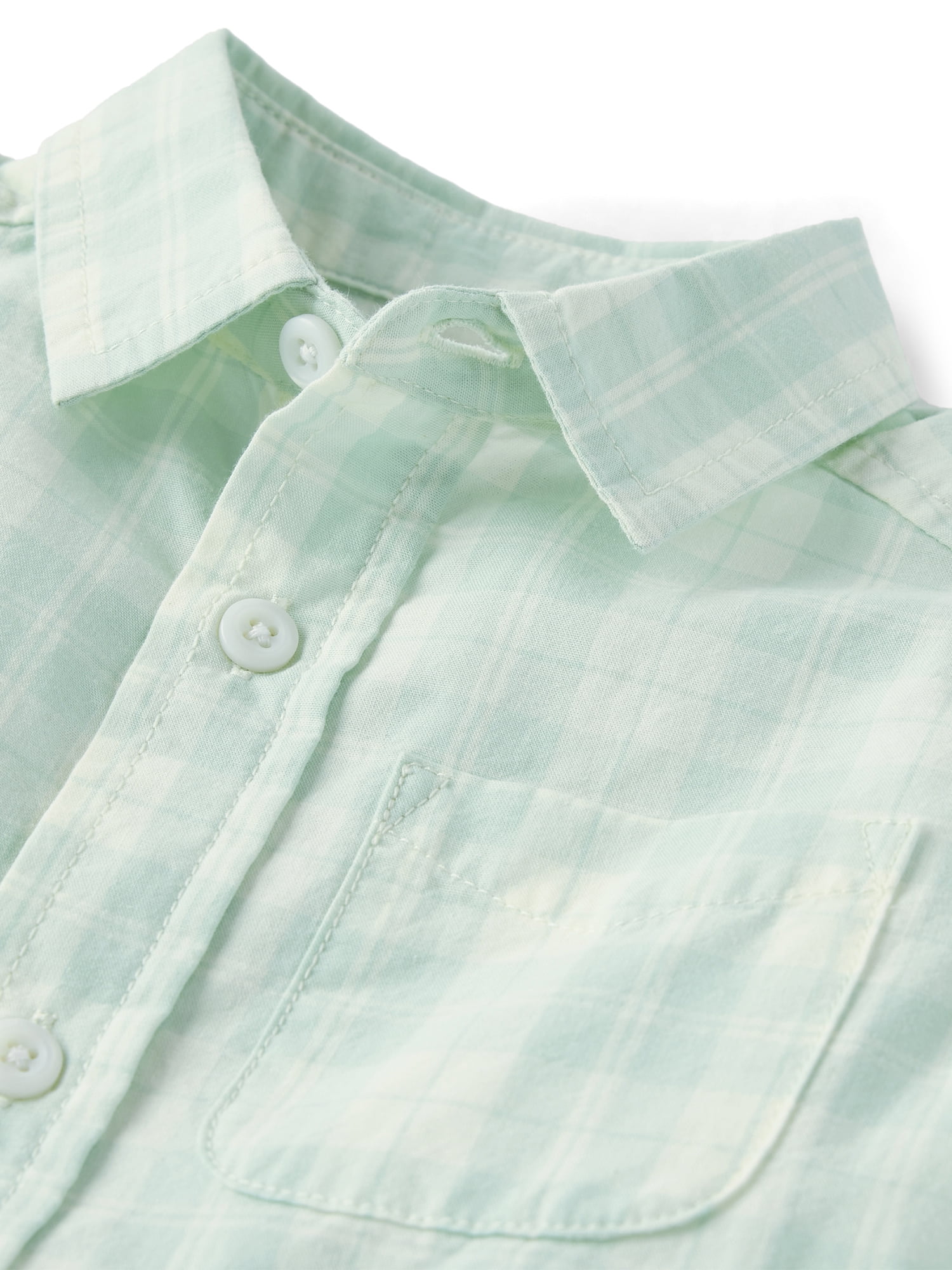The Children's Place Baby & Toddler Boys Long Sleeve Poplin Button Up Shirt, Sizes 6M-5T