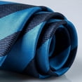 thumbnail image 4 of Striped Necktie for Men Deep Blue Cerulean Stripes Ties for Business Suit Jacket Extra Long 63", 4 of 7