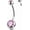 Pink, variant on Belly Button Rings Surgical Stee, Internally Threaded Belly Rings, 14G Belly Piercing accessories, Belly Button Rings, Navel Piercing accessories For Women Men