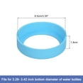 thumbnail image 2 of Uxcell 4pcs Protective Silicone Bottle Boot/Sleeve, Non slip Bottom Cover Cap for Water Bottle Light Blue 85mm, 2 of 5