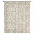 thumbnail image 2 of Beige Damask Sheer Curtains 84 Inches Long, Vintage Country Scroll Floral Patterned Light Filering Curtains, Breathable Simi Curtain Privacy Drapes for Living Room Bedroom Window Treatment, 2 of 9