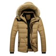 thumbnail image 1 of LNGOOR Men‘s Winter Coat Plus Size Warm Parka Jacket with Removable Hood on Clearance, 1 of 5