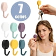 thumbnail image 7 of Set of 6 Wall Hooks for Hanging Heavy Duty 5 lbs,Hooks for Walls String Light Hooks and Hat Hooks for Kitchen Curtain Towel Hook for Bathrooms Living Room for Walls No Damage._Dark Blue, 7 of 7