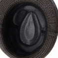 thumbnail image 4 of withmoons denim fedora hat plain stitch washed short brim dw6646 (darkblue, m), 4 of 4
