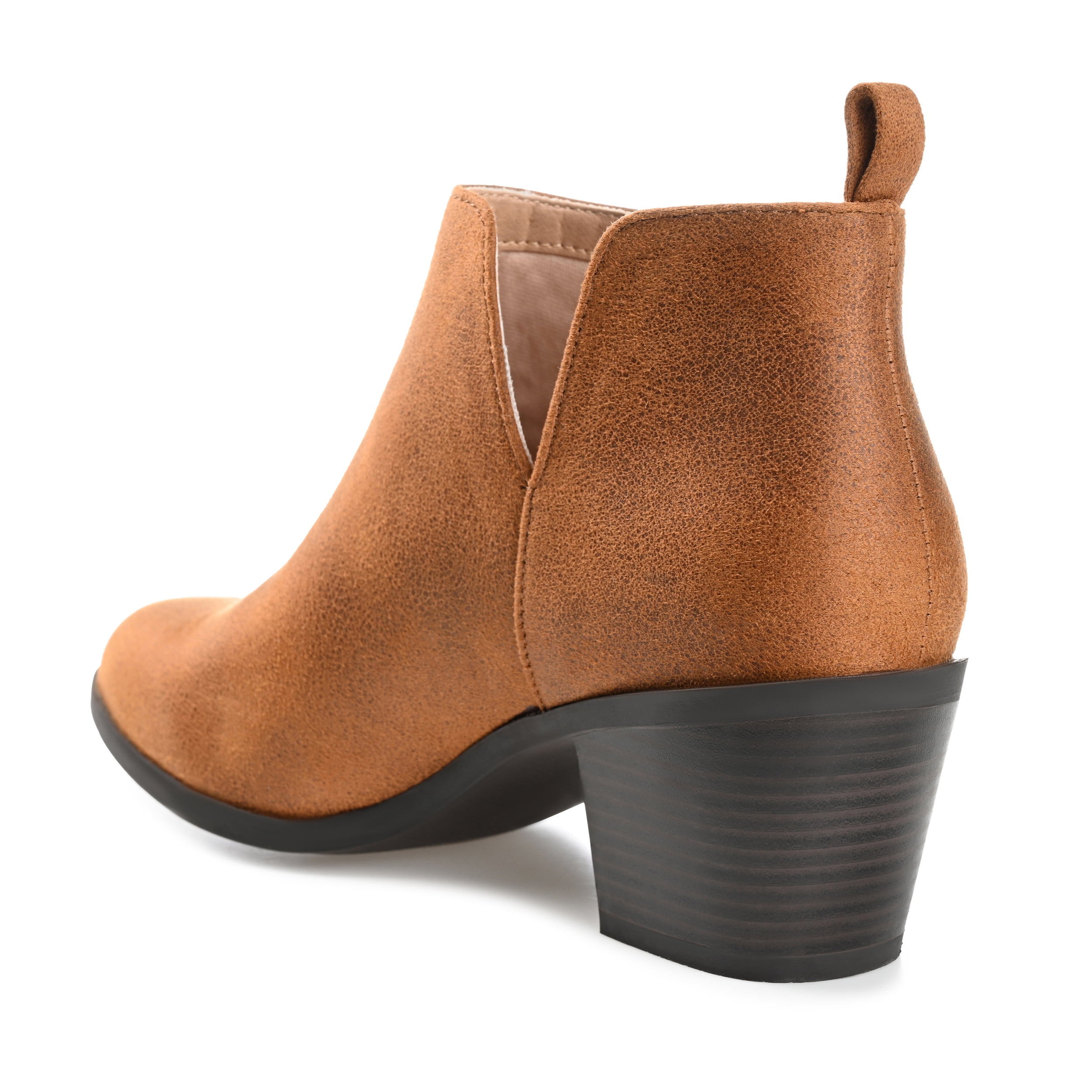 Journee Womens Lola Pull On Stacked Heel Booties, Widths Available