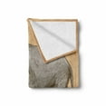 thumbnail image 2 of Animal Soft Flannel Fleece Throw Blanket, Retro Sketchy Style of Side Look Animal Antique Graphic, Cozy Plush for Indoor and Outdoor Use, 60" x 80", Almond Dusk, by Ambesonne, 2 of 6