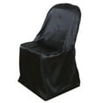 thumbnail image 5 of Efavormart 10PCS Black Shinny Satin Folding Chair Covers Dinning Event Slipcover For Wedding Party Banquet Catering, 5 of 9