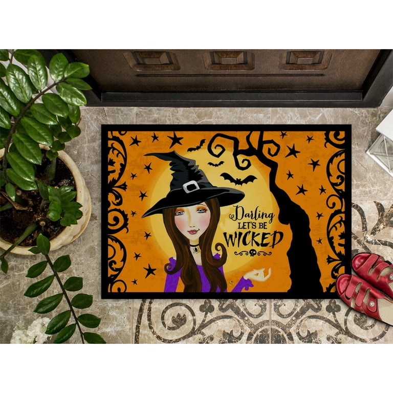 Halloween Door Mat Witches Theme Welcome Mat Winter Doormat Farmhouse  Kitchen