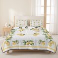 thumbnail image 3 of Full Quilt Set 78''x90'', Lemon Yellow Lightweight Bedspread Coverlet Set with 2 Pillow Shams, Modern Country Flower Floral Summer Spring Breathable All Season Quilt Bedding for Bedroom/Guest Room, 3 of 9