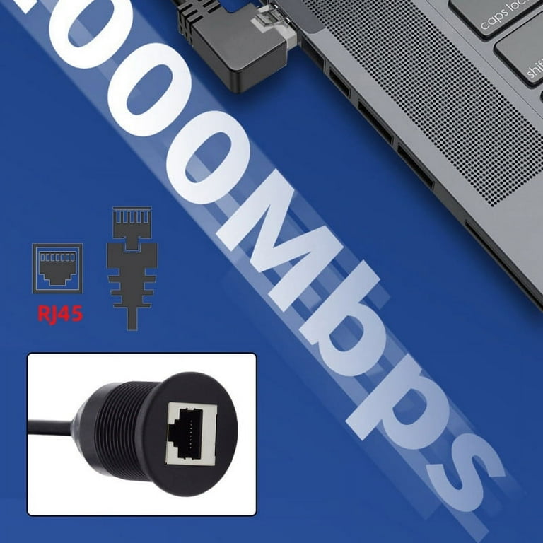 ZdyCGTime - Cable De Red RJ45 Macho A 8P Hembra Tipo Tornillo 8C Para Conector De Red Ethernet