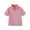 Hot Pink, variant on Einccm Kids Striped Shirt Short Sleeve Lapel Casual T-Shirt Top, Loose Fit Summer Fashion Tee for Boys and Girls 3-14 Years School Daily Wear