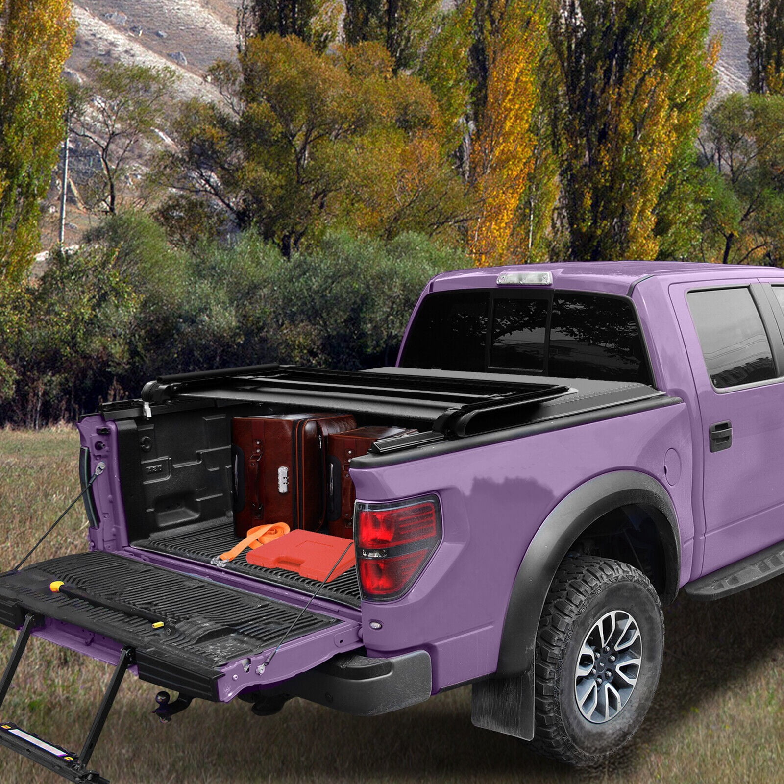 RVNI 5.8 Ft Soft 3-fold Truck Bed Tonneau Cover for 2007-2013 Chevy Silverado/GMC Sierra 1500