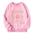 thumbnail image 4 of MEZZALL Chandail en Molleton Graphique pour Enfants Fille Col Rond Manches Longues Imprimé Fleuri, Rose, 10-11 Ans, 4 of 4