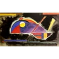 thumbnail image 2 of Kandinsky, Wassily 24x16 Black Ornate Wood Framed with Double Matting Museum Art Print Titled - Hot 1931, 2 of 4