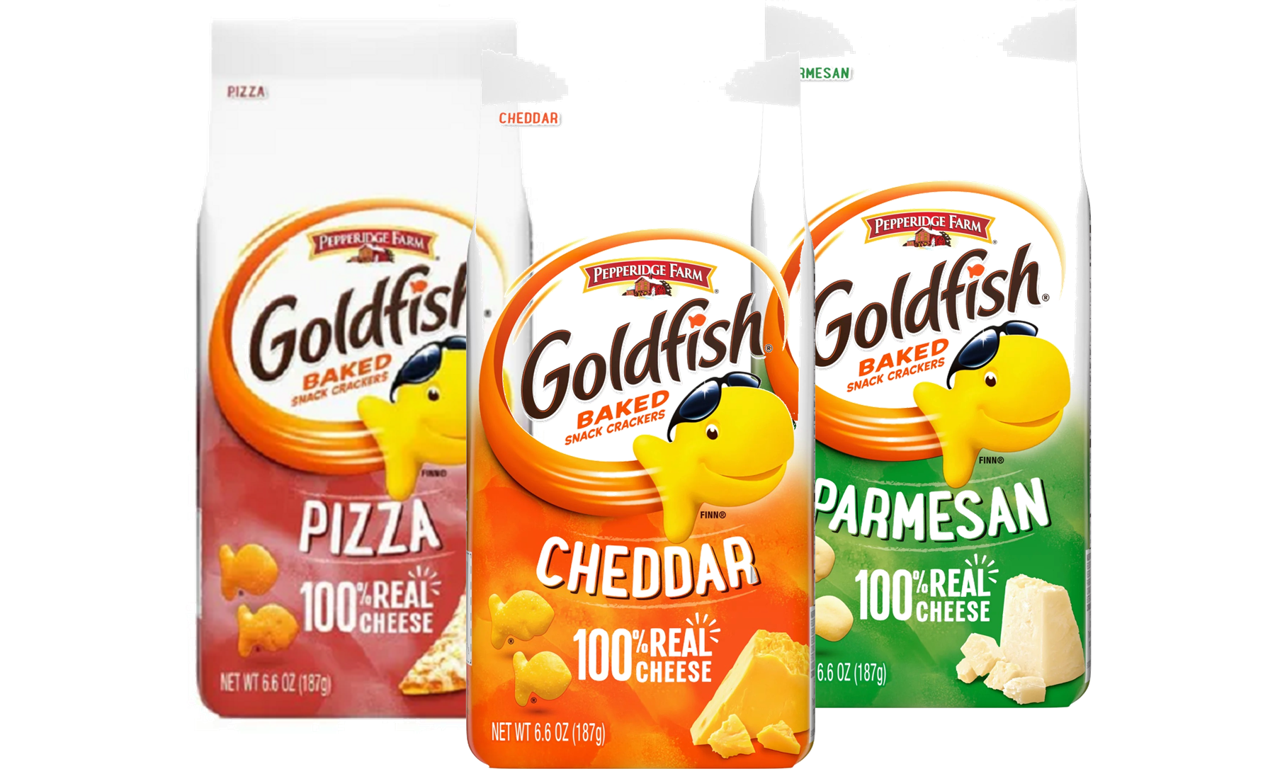 Pepperidge Farm Goldfish Crackers, Pizza, Cheddar, Parmesan Variety 3