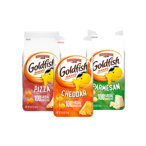 Pepperidge Farm Goldfish Crackers, Pizza, Cheddar, Parmesan Variety 3