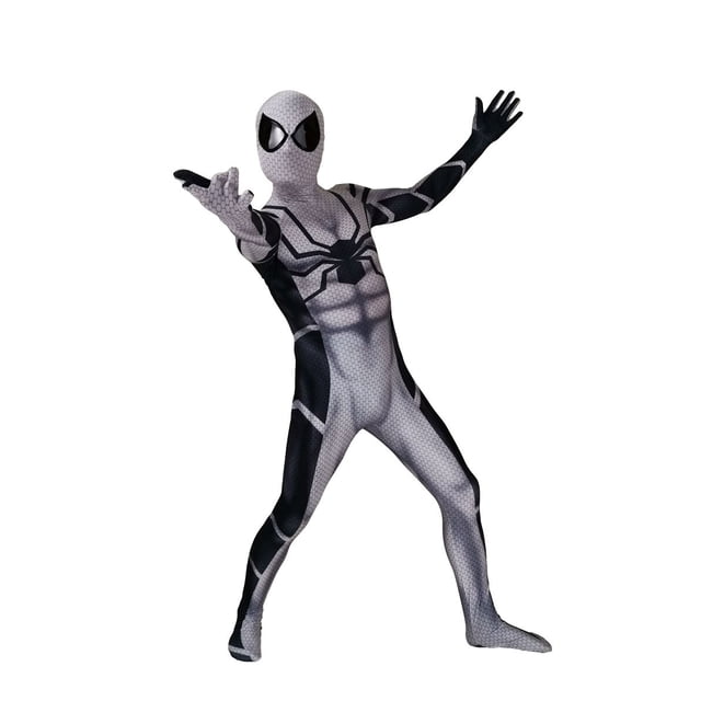 Disfraz de Spiderman Future Foundation para adultos y niños, traje con estampado 3D, mono Zentai de superhéroe para Halloween Fivean unisex