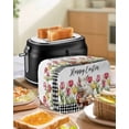 thumbnail image 4 of Tulip Easter Small Toaster Cover 2 Slice, Kitchen Appliance Covers, Bunny Spring Floral Pastoral Plaid Toaster Oven Cover with Loop, Bread Machine Cover Polyester Dust Cover Protection, 4 of 4