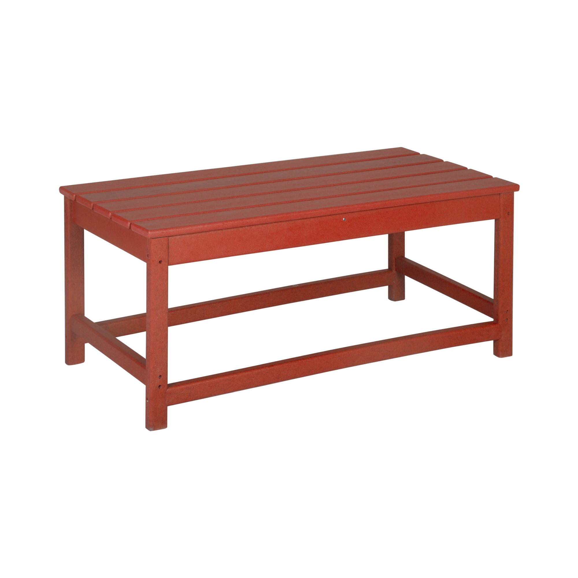 Westintrends Outdoor Patio Classic Adirondack Coffee Table, Red