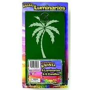 PMU Hawaiian Luau Party Lantern Luminaries Palm Tree Party Decoration and Accessory (6/Pkg) Pkg/3