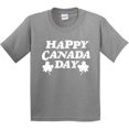 thumbnail image 3 of Inktastic Happy Canada Day with Distressed Maple Leaves Youth T-Shirt, 3 of 5