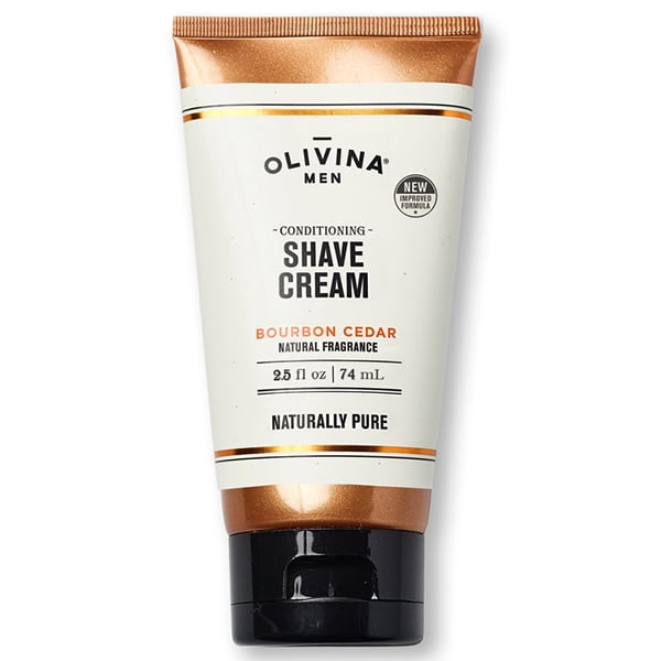 Olivina Conditioning Shave Cream Bourbon Cedar, 2.5 Oz