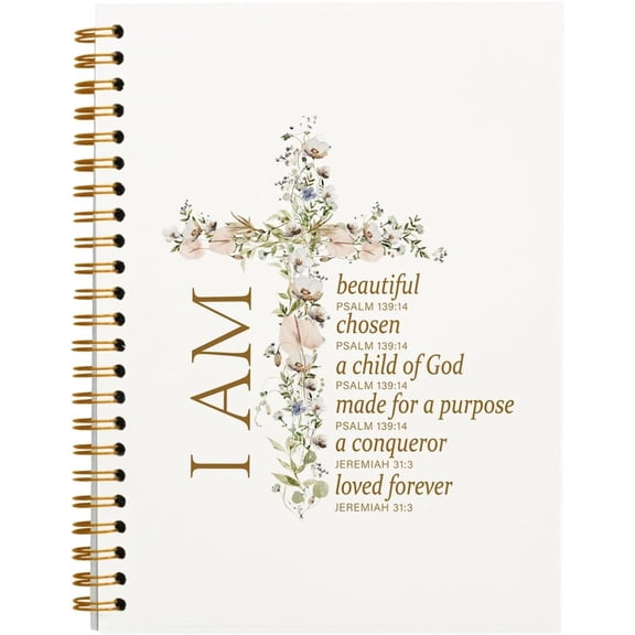 Journal Notebooks for Note Taking, Christian Notebook for Women Notes, Prayer Journal, Journaling Notebooks, Scripture Hardcover Spiral Notebook 5.5x8.3