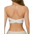 thumbnail image 5 of BadPiggies Women's Push Up Strapless Bra Non-Slip Padded Tube Top Crossed Beauty Back Bandeau Bras, 5 of 9