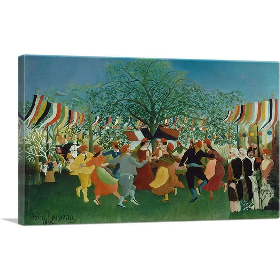 ARTCANVAS A Centennial of Independence 1892 Canvas Art Print by Henri Rousseau - Size: 26" x 18" (0.75" Deep)