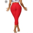 thumbnail image 6 of Luxtrada Womens Sport Leggings High Waist Pants Trousers Fitness Yoga Gym Workout Clothes (Red,XL), 6 of 8