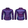 thumbnail image 4 of Jacquard Button-Down Long Sleeve Tops - Slim Fit Shirts for Men, 4 of 5